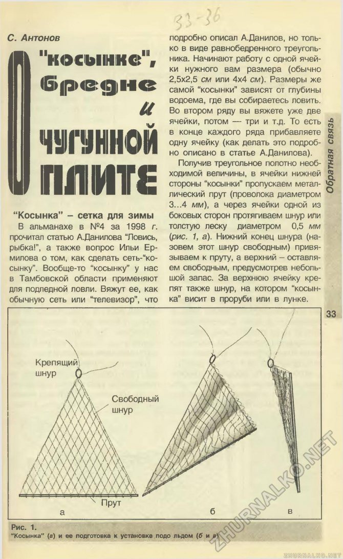 Рыболовная косынка своими руками схема