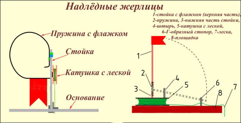 Схема устройства жерлицы