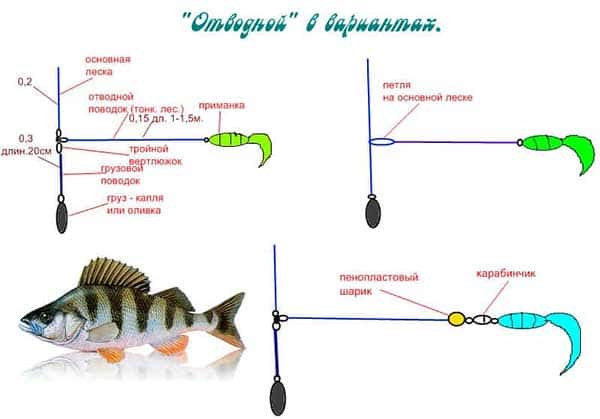 Ловля окуня на отводной поводок: монтаж, секреты проводки