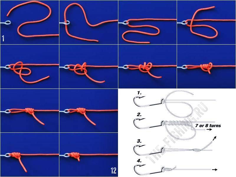 Как вязать рыболовные узлы + видео