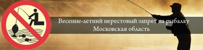 Нерестовый запрет в Московской области